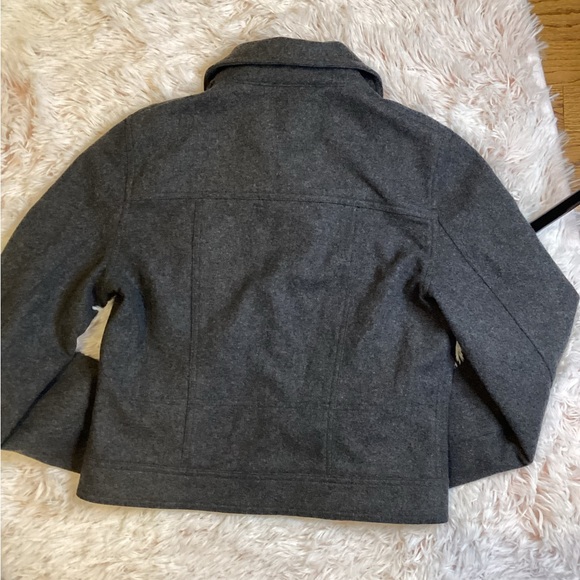 VINTAGE EXPRESS WORLD TOUR GRAY/BLACK WOOL BLEND SNAP CROPPED JACKET SZ. 7/8 - Picture 8 of 8